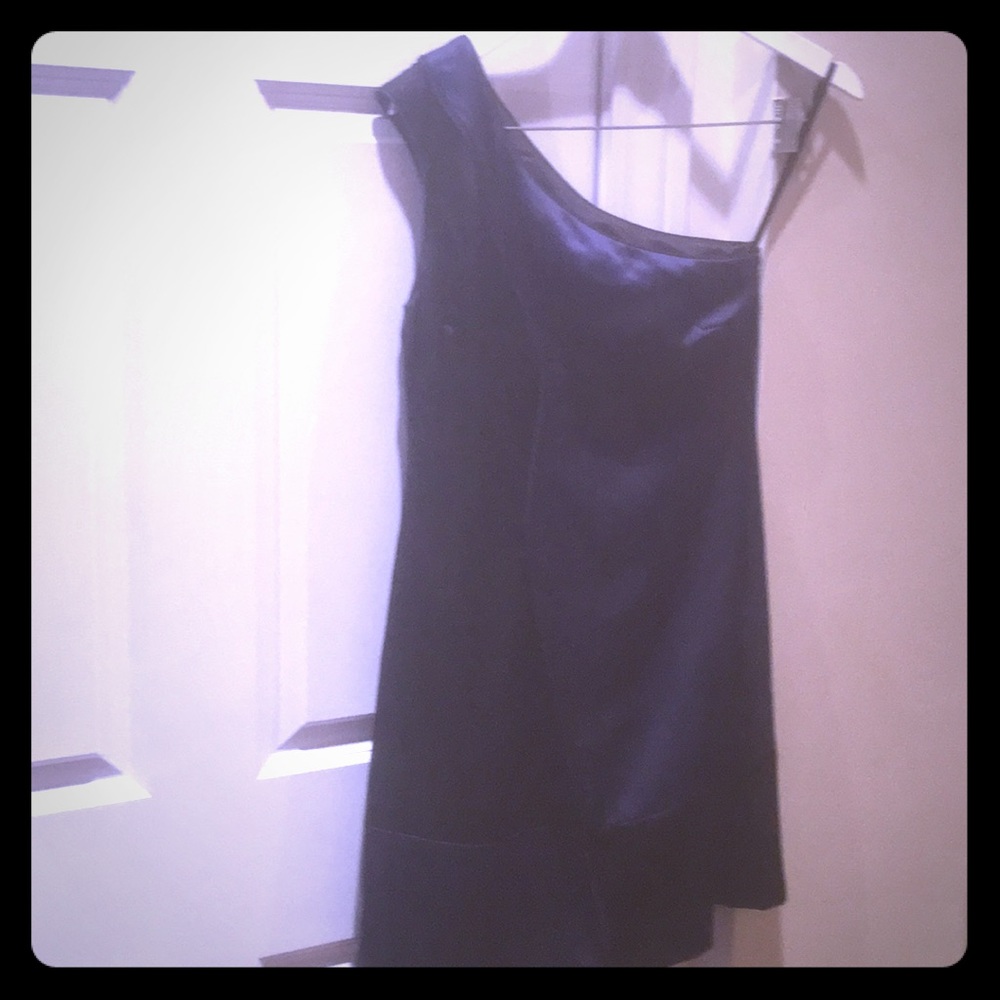 Beautiful one shoulder silk cocktail dress!